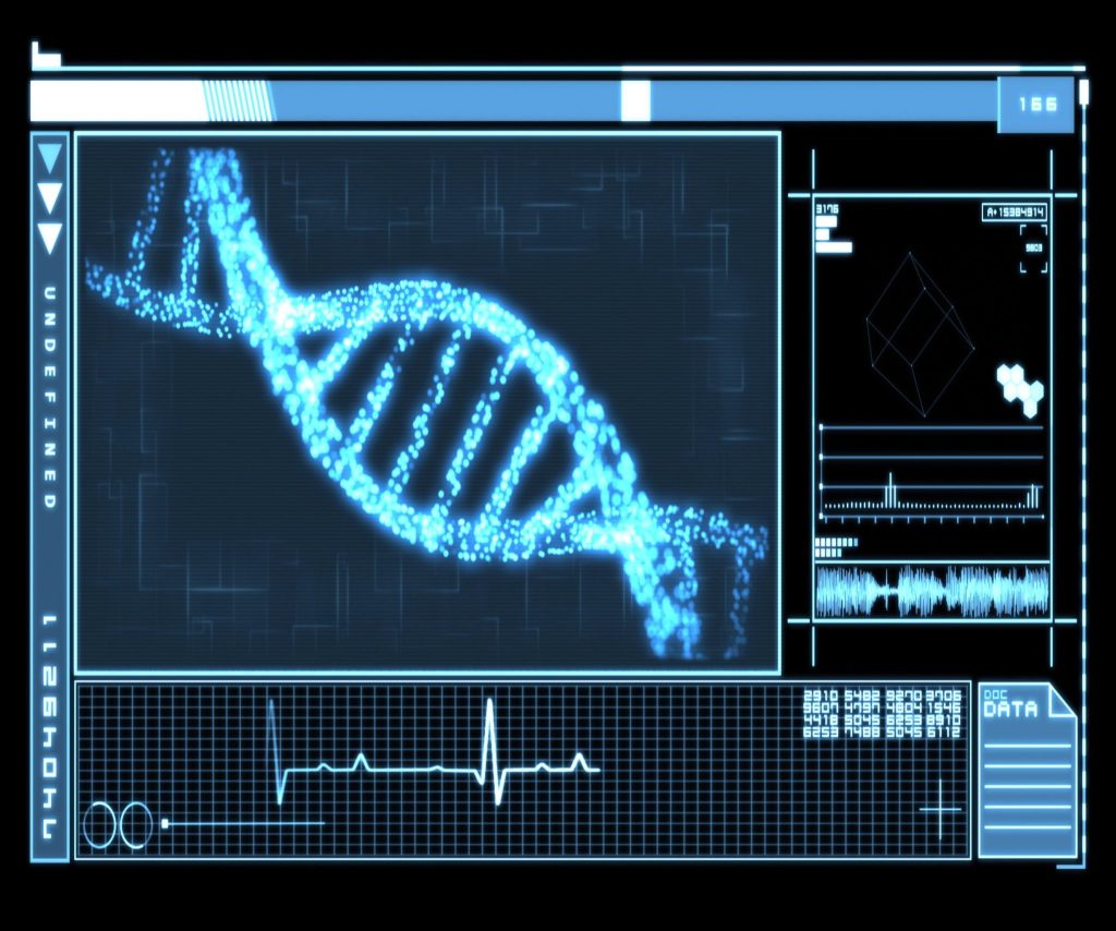 Computer-generated DNA animation illustrating complex scientific concepts for pharmaceutical communications